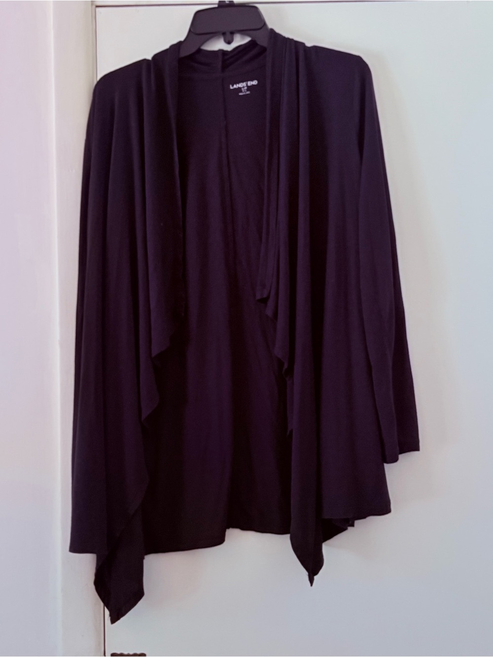 Lands End Women’s Large Petite Open Front Long Sleeve Sweater